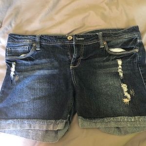 Distressed Jean Shorts